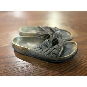 Birkenstock Granada Soft Footbed Sandals Size 40 Women's 9 Mens 7 Brown Germany